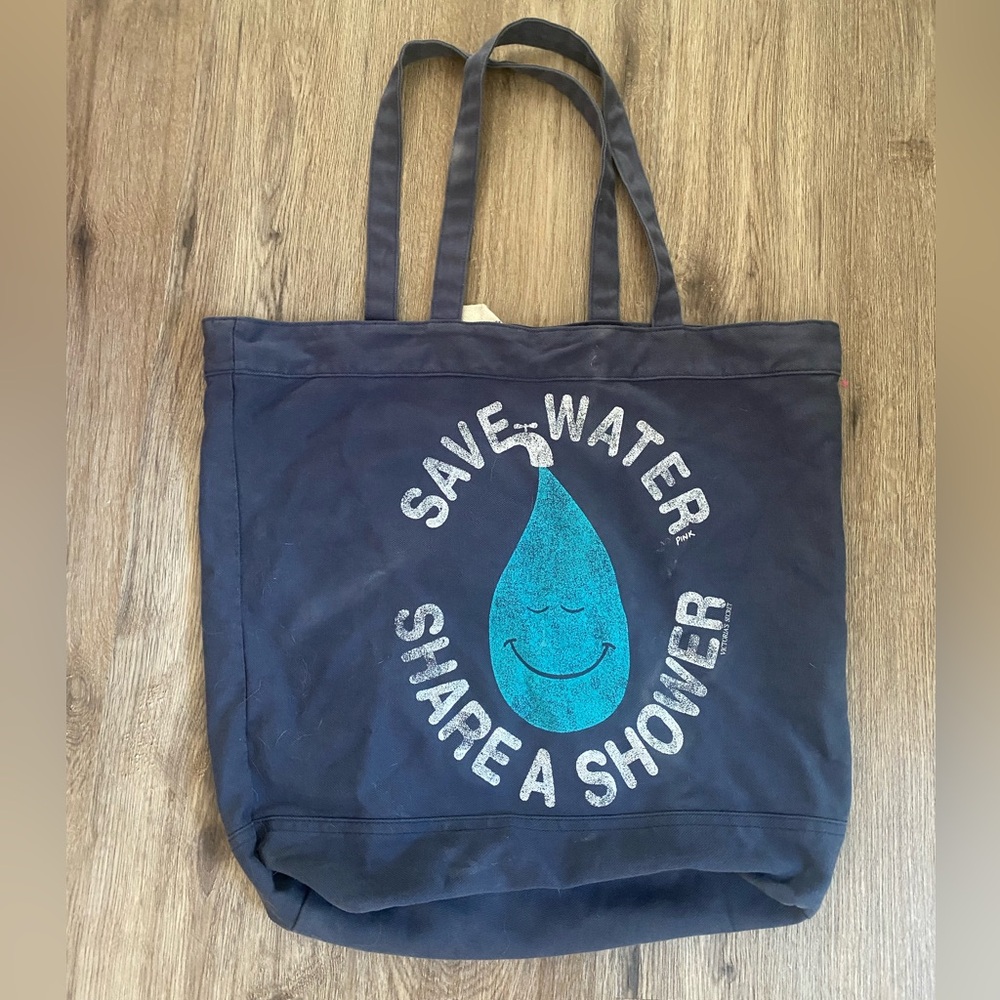 Victoria’s Secret PINK “save water share a shower” tote bag